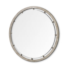 Load image into Gallery viewer, 54" Round Framed Accent Mirror - Brown
