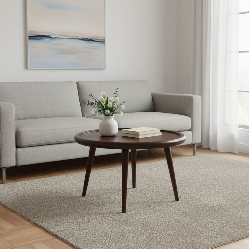 Solid Wood Oval Coffee Table - Chestnut