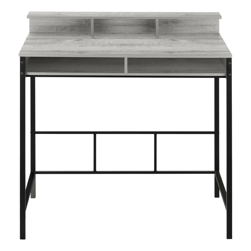 47" Wood And Metal Computer Desk - Gray And Black