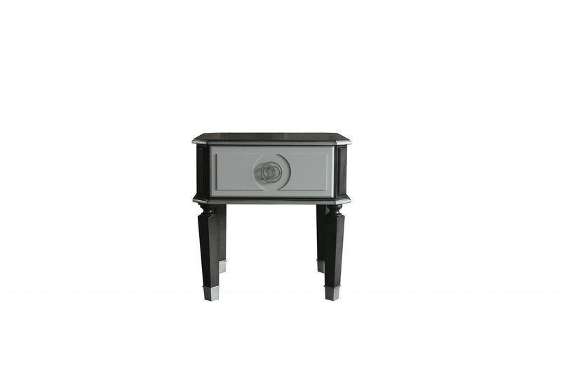Manufactured Wood Square End Table - Charcoal And Light Gray