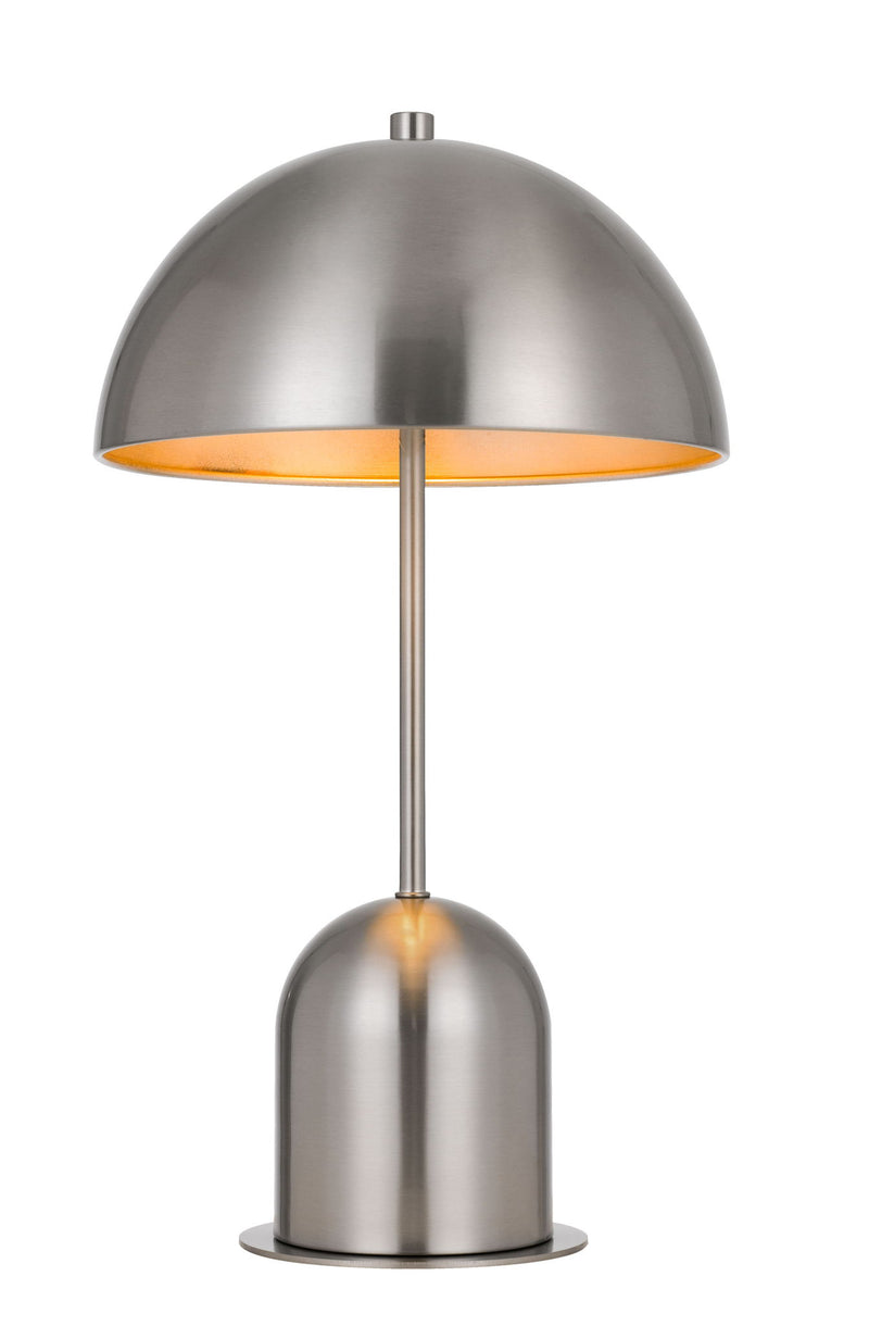 Metal Desk Table Lamp With Nickel Dome Shade - Nickel