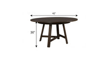 Load image into Gallery viewer, 42" Rounded Solid Manufactured Wood Pedestal Base Dining Table - Espresso
