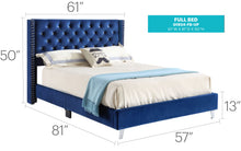 Load image into Gallery viewer, Upholstered Nailhead Trim Chic Bed
