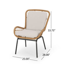 Load image into Gallery viewer, Outdoor Wicker Club Chair With Cushions (Set of 2)
