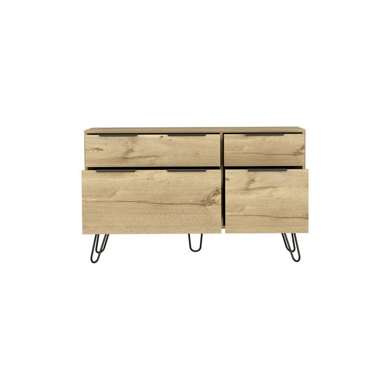 Four Drawer Double Dresser - Natural