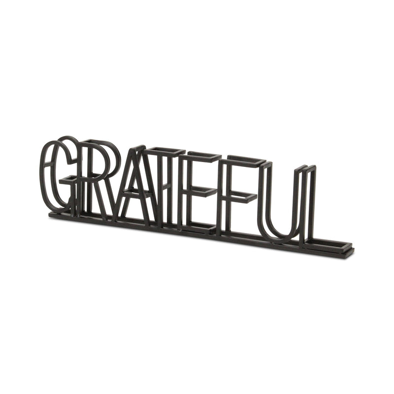 Grateful Tabletop Sign - Black