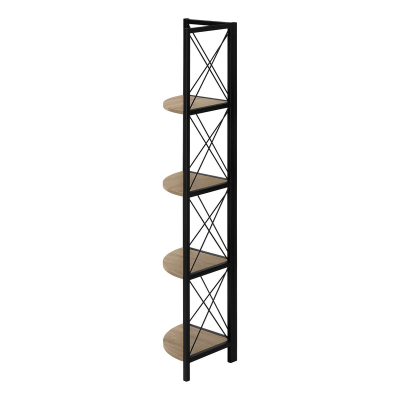 Corner Bookcase - Taupe