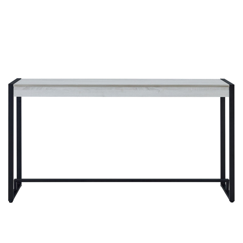 Distressed Sled Console Table - White / Black