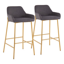 Load image into Gallery viewer, Daniella - Contemporary / Glam Fixed Height Bar Stool (Set of 2)
