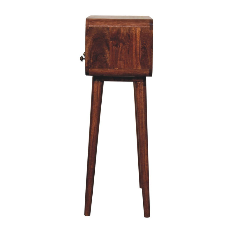 Solid Wood Console Table With Shelf With Drawer (723399) - Brown