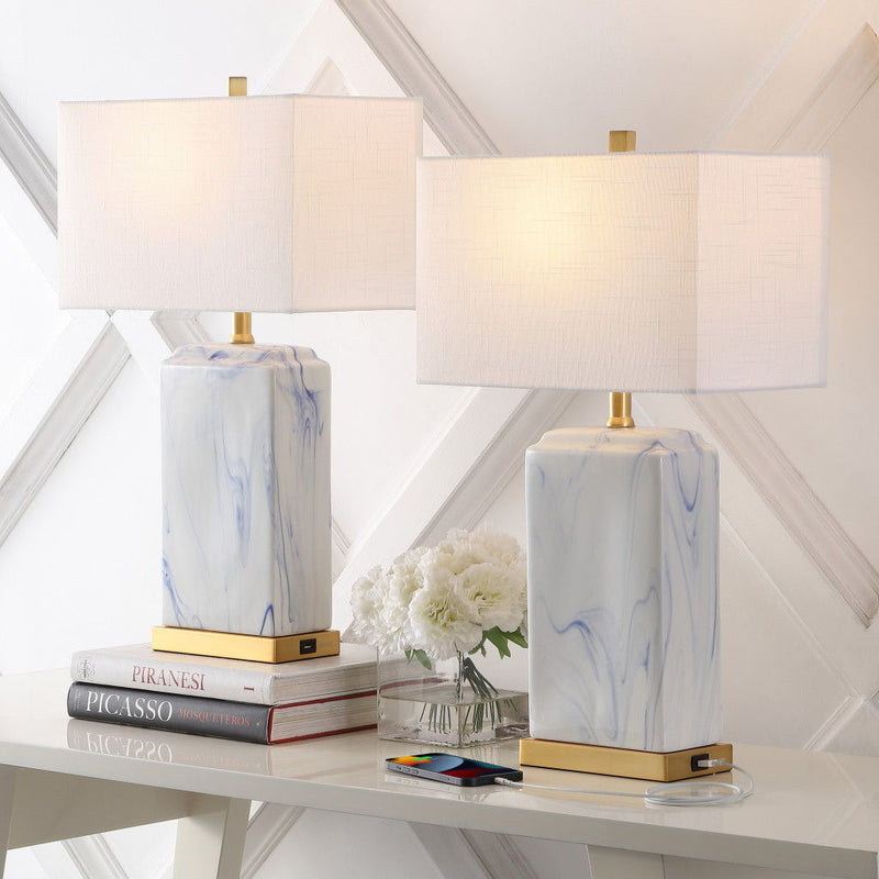 Table Lamps LED With Shades (Set of 2) - Blue