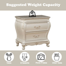 Load image into Gallery viewer, Chantelle - Nightstand With Granite Top - White
