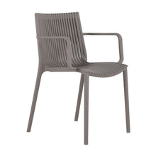 Load image into Gallery viewer, 4 Piece Stackable Single Chairs With Vertical Stripe Design For All Weather
