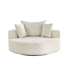 Load image into Gallery viewer, Single Swivel Chair, Fluffy Modern Sleeper, 360 Degree Swivel Chair For Living Room - Beige
