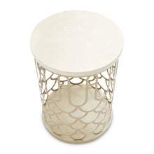 Load image into Gallery viewer, La Marisia - Marble Chairside Table - Creamy Pearl / Champagne
