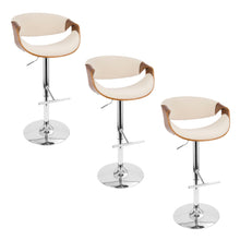 Load image into Gallery viewer, Curvo - Mid Century Modern Adjustable Barstool With Swivel With Straight T Footrest

