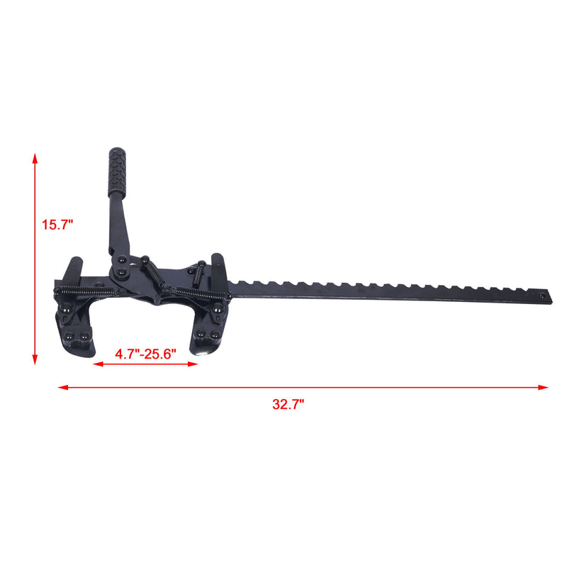 Fence Stretcher All Purpose Splicer Steel Tool For High Tensile, Barbed, And Smooth Wire Fences - Black