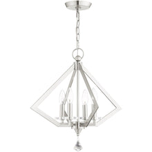 Load image into Gallery viewer, 19" 4 Light Dimmable Chandelier With Shades - Nickel
