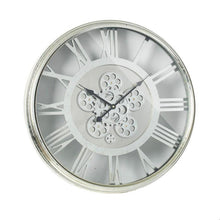 Load image into Gallery viewer, Circle Analog Exposed Gear Wall Clock - Silver
