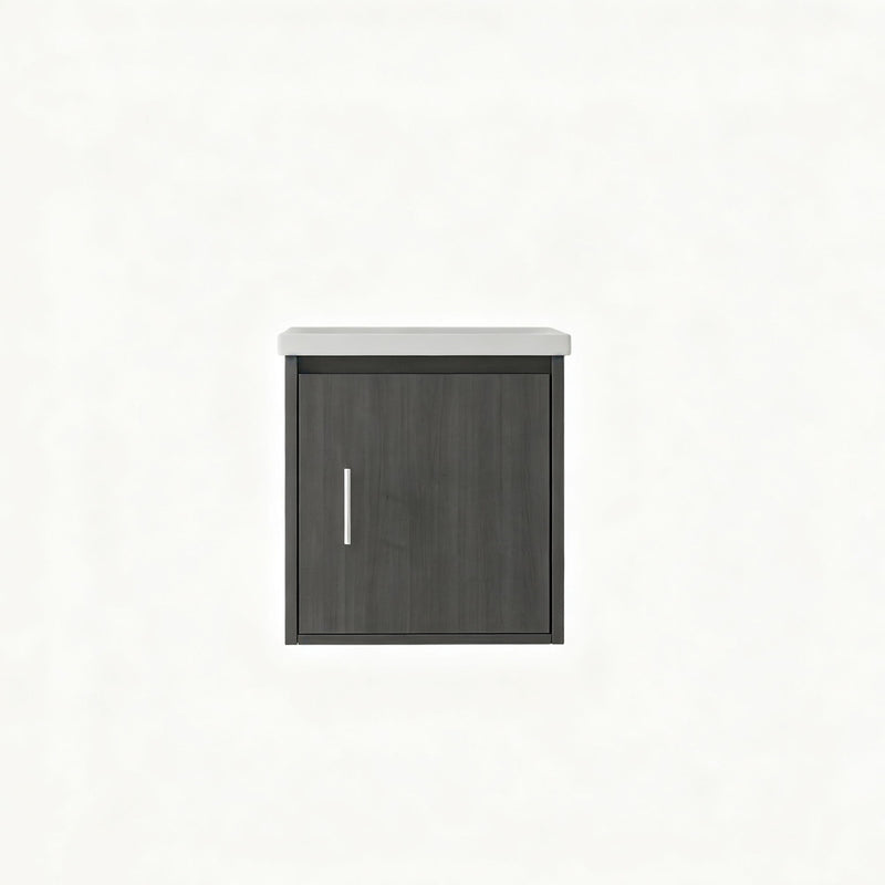 Floating Bathroom Vanity Combo, Wall Mounted Cabinet With Sink & Soft Close Doors For Small Bathrooms