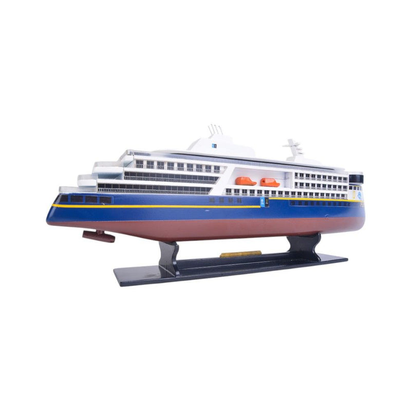 Hand Painted Model Boat (624253) - White / Blue