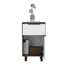 Load image into Gallery viewer, Stylish And Contemporary Bedroom Nightstand - Smokey Oak And White
