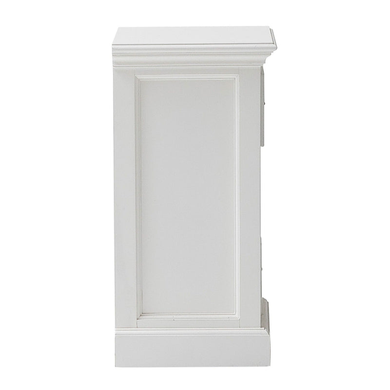 24" Solid Wood Two Drawer Nightstand - White