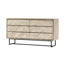 Load image into Gallery viewer, Solid Wood 6 Drawer Double Dresser - Natural
