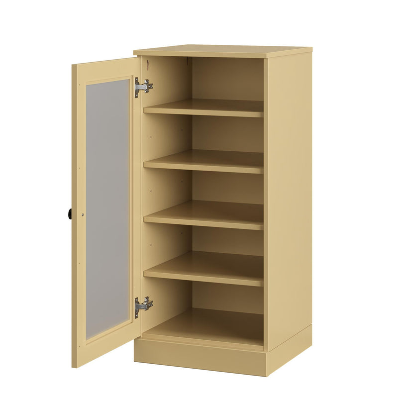 Ten Pair Solid Woodshoe Storage Cabinet (752264) - Yellow