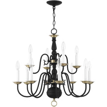 Load image into Gallery viewer, Twelve Light Dimmable Chandelier With Shades - Black
