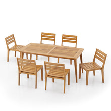 Load image into Gallery viewer, Outdoor 7 Pieces Rustic Patio Dining Set - Teak
