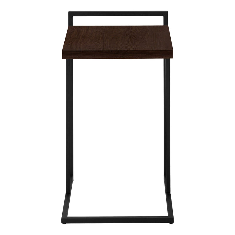 Wood And Metal End Table - Espresso / Black