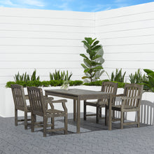 Load image into Gallery viewer, Renaissance Outdoor Rectangular Hand-scraped Wood Patio Dining Table
