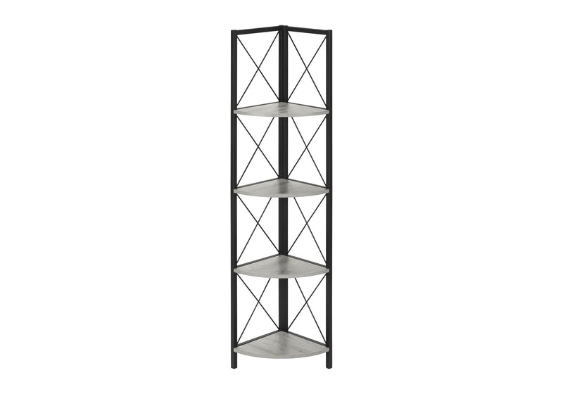 Four Tier Corner Bookcase - Gray