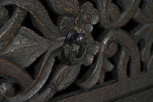 Load image into Gallery viewer, 35" Carved Floral Solid Wood Six Drawer Dresser - Black
