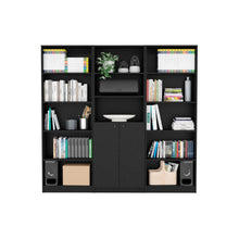 Load image into Gallery viewer, Five Tier Bookcase With Two doors (546347) - Black
