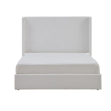 Load image into Gallery viewer, Carmen - King Size Upholstered Wingback Bed - White
