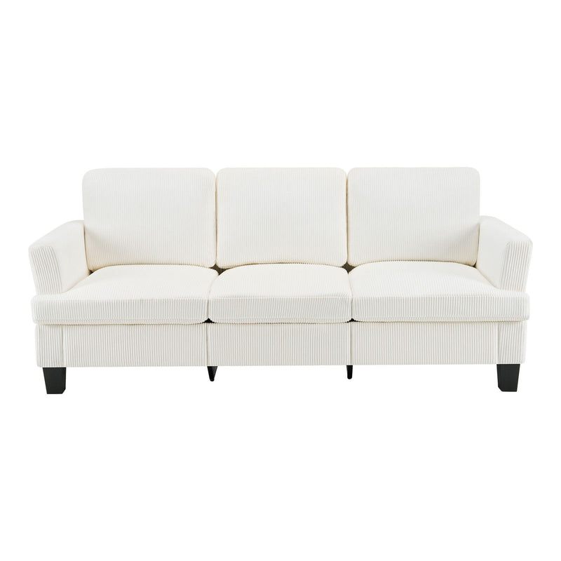 Corduroy Sofa - White