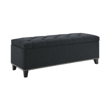 Load image into Gallery viewer, Button-Tufted Storage Ottoman With Safety Close Hinge
