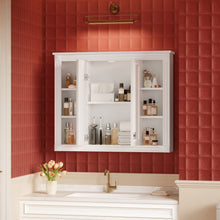 Load image into Gallery viewer, Wall-Mounted Medicine Cabinet With Adjustable Shelf, Soft-Closing Hinges - White

