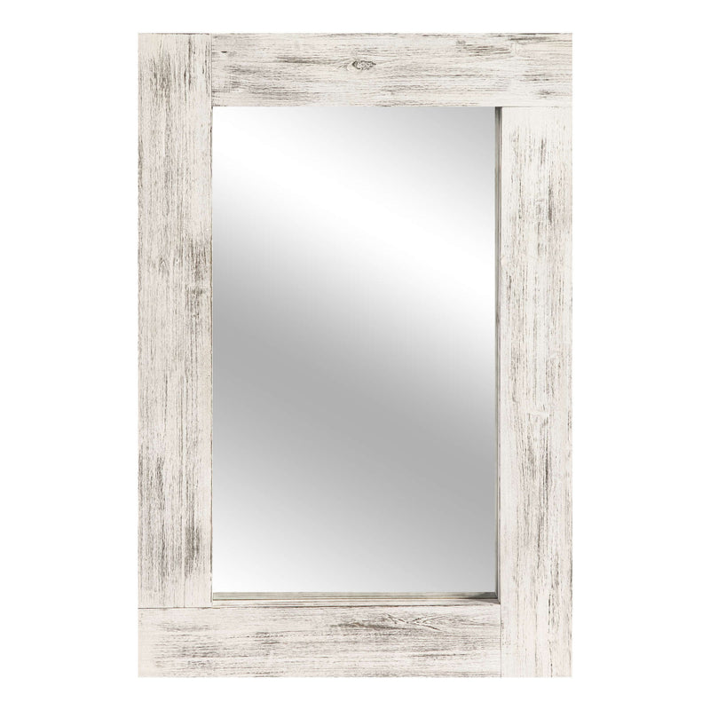 36" Solid Framed Accent Mirror - White
