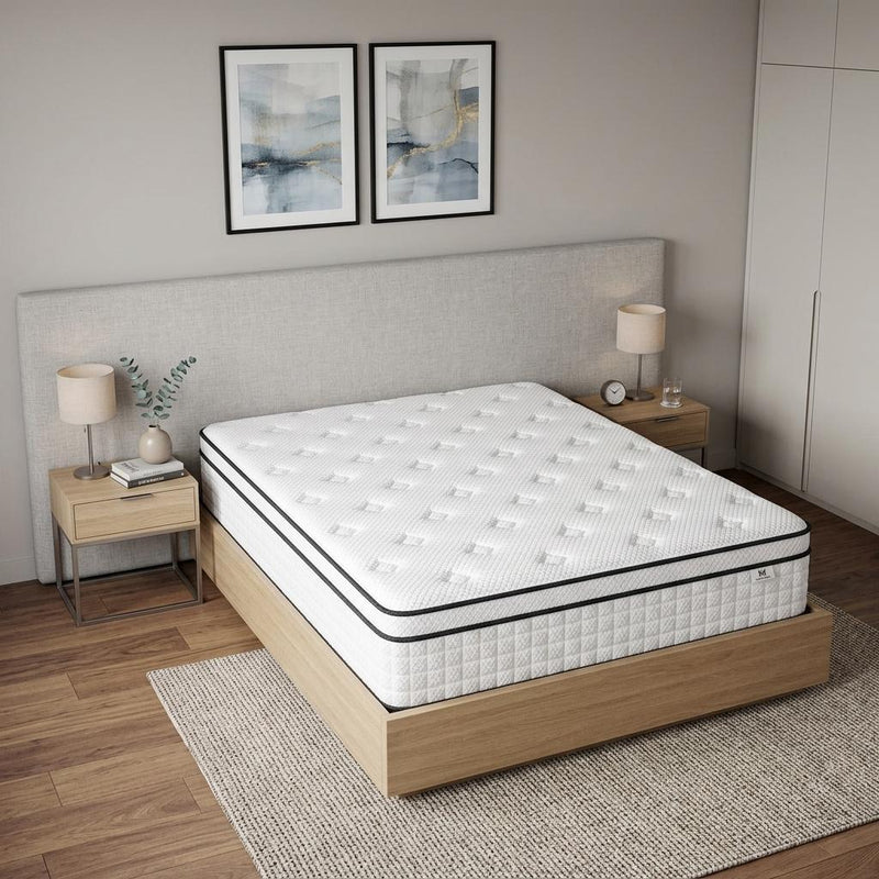 Gel Memory Foam Medium Check Hybrid Mattress - Queen