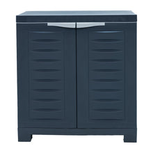 Load image into Gallery viewer, 26" Heavy Duty Plastic Two Door Utility Cabinet - Dark Gray
