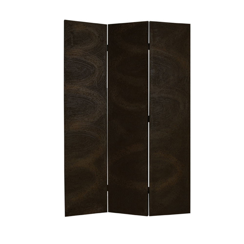 Wood Canvas Screen - Dark Brown