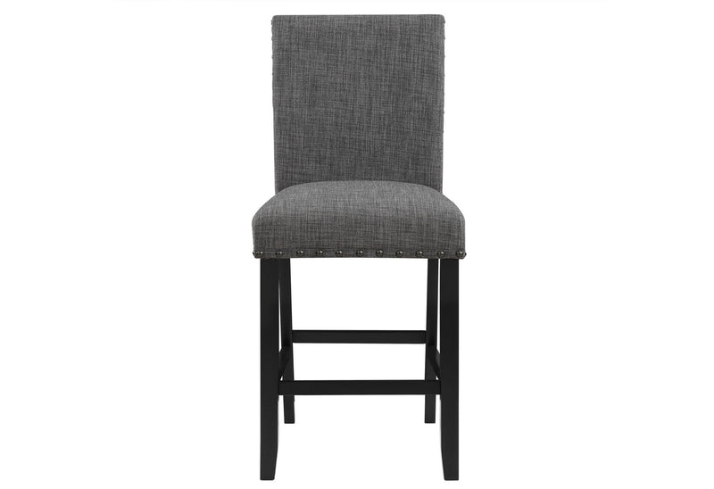 26" Wood Counter Height Bar Chairs (Set of 2) - Gray / Black