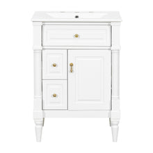 Load image into Gallery viewer, Freestanding Bathroom Vanity With Sink, Adjustable Shelf &amp; Flip Drawer
