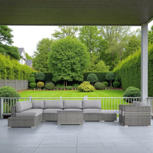 Load image into Gallery viewer, Wicker Sectional Seating Group With Plush Cushions
