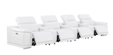 Load image into Gallery viewer, 175" Leather Reclining USB Sofa - White
