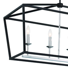 Load image into Gallery viewer, Candle Style Six-Light Metal Dimmable Chandelier - Black
