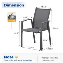 Load image into Gallery viewer, Patio Stackable Dining Chairs (Set of 4)
